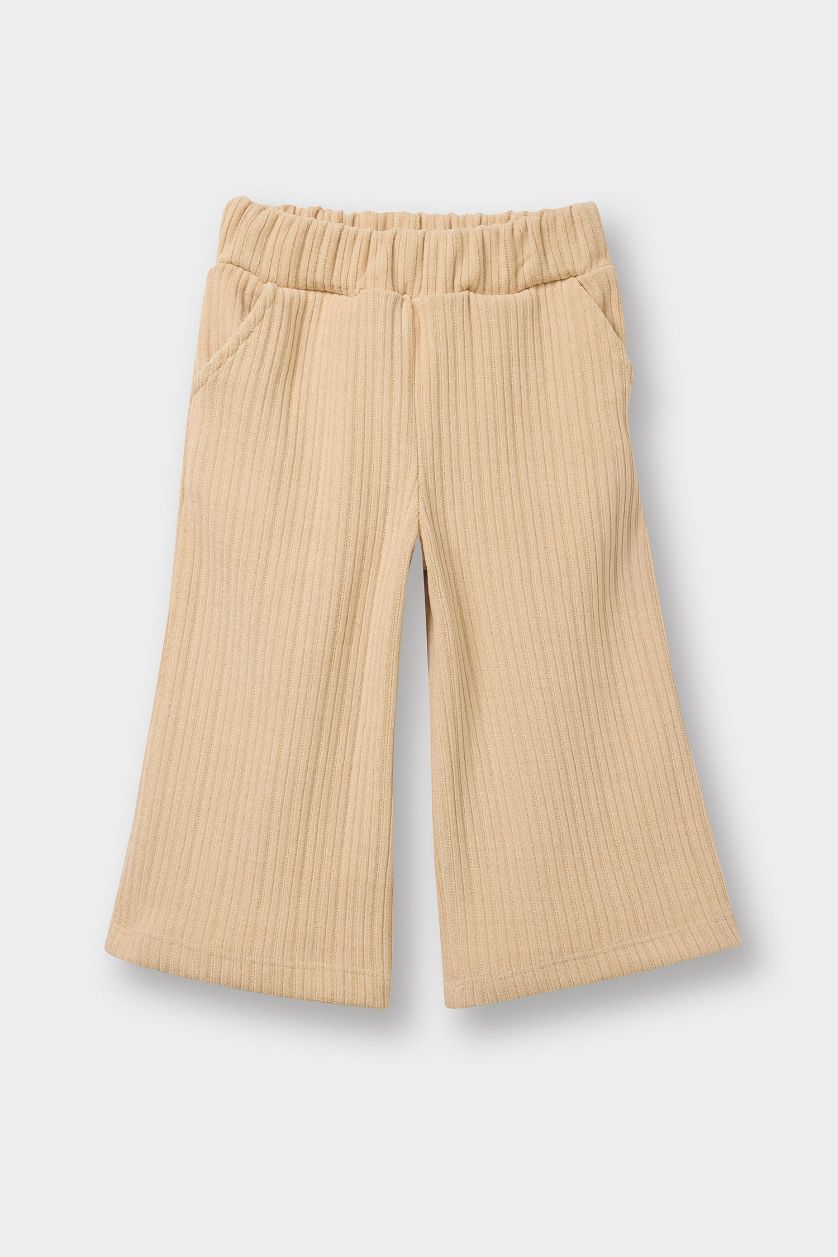 طفلة صغيرة اللون الحجري سيت بيبي بناتي سويت شيرت وبنطرون بجامة رياضي - قطعتين