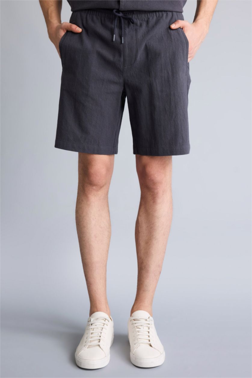 MAN Anthracite 100% Cotton Bermuda Shorts