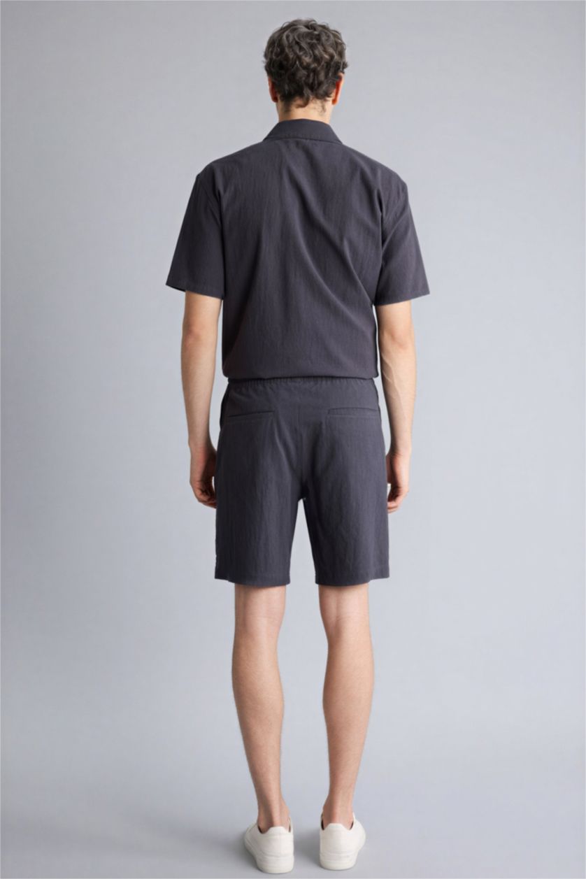 MAN Anthracite 100% Cotton Bermuda Shorts