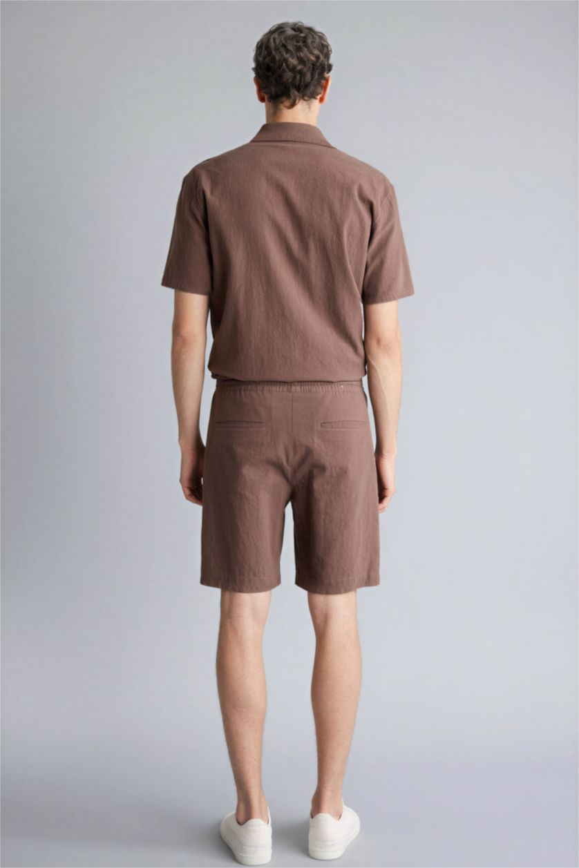 MAN Brown 100% Cotton bermuda shorts