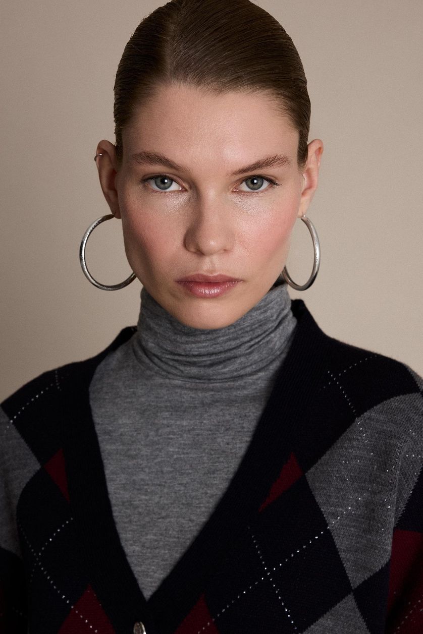 Kadın Gümüş Kadın 3'lü Silver Halka Küpe