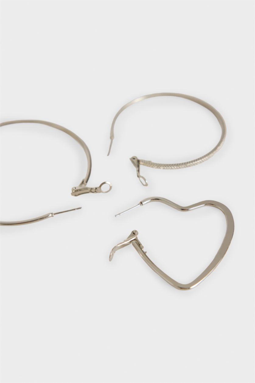 Kadın Gümüş Kadın 3'lü Küpe