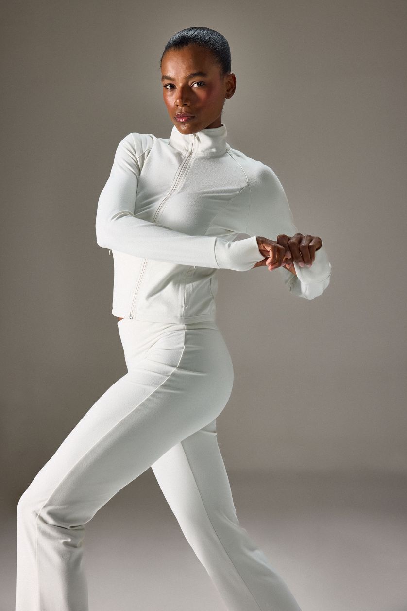 WOMAN Stone Slim Fit Stand Collar Fleece Lined Cardigan