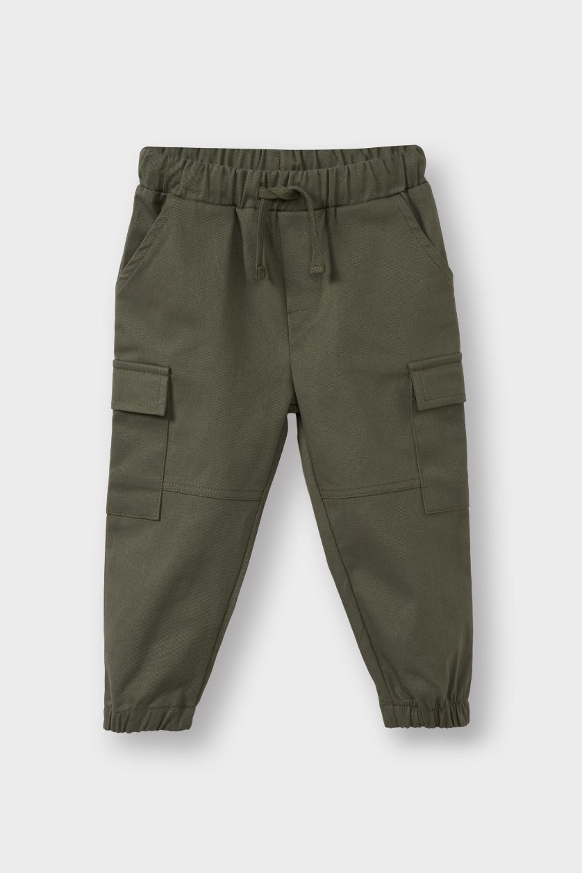 Erkek Bebek Ekru 2'li Takım Baskılı Sweatshirt Pantolon Erkek Bebek