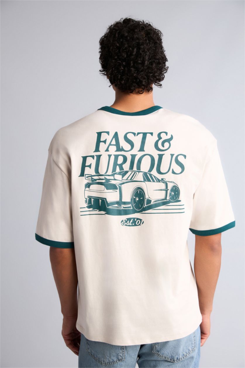 Erkek Taş Lisanslı Baskılı Tişört
