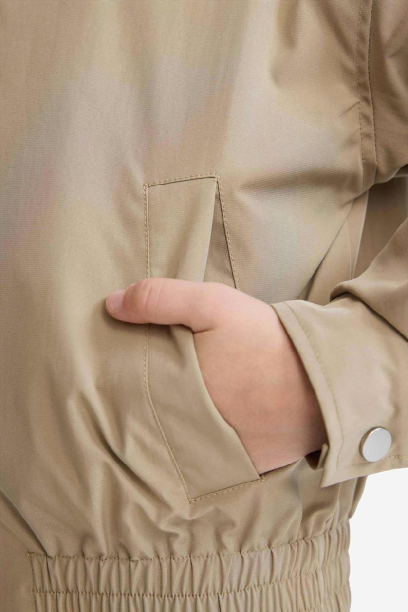 بنات اللون الحجري معطف ترانش كوت بناتي