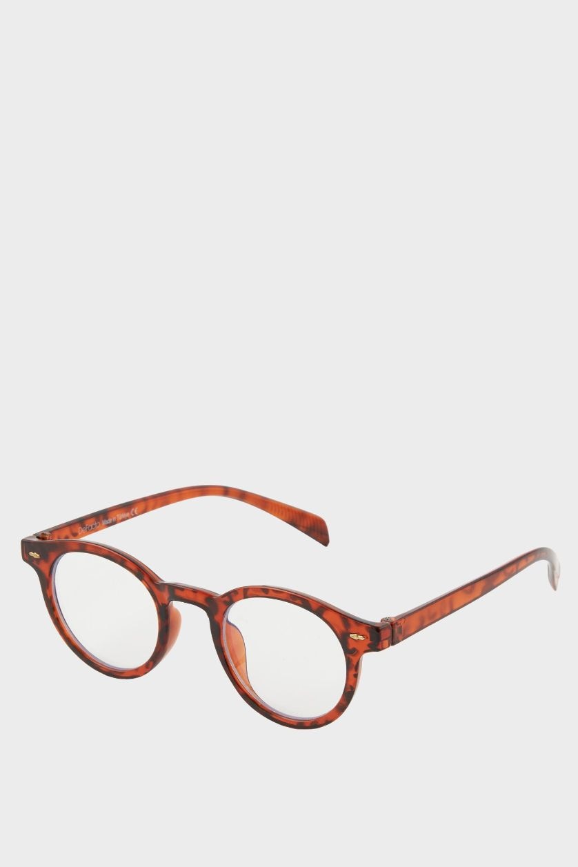 Kadın Kahve Kadın Mavi Cam Kahverengi Leopar Çerçeveli Gözlük