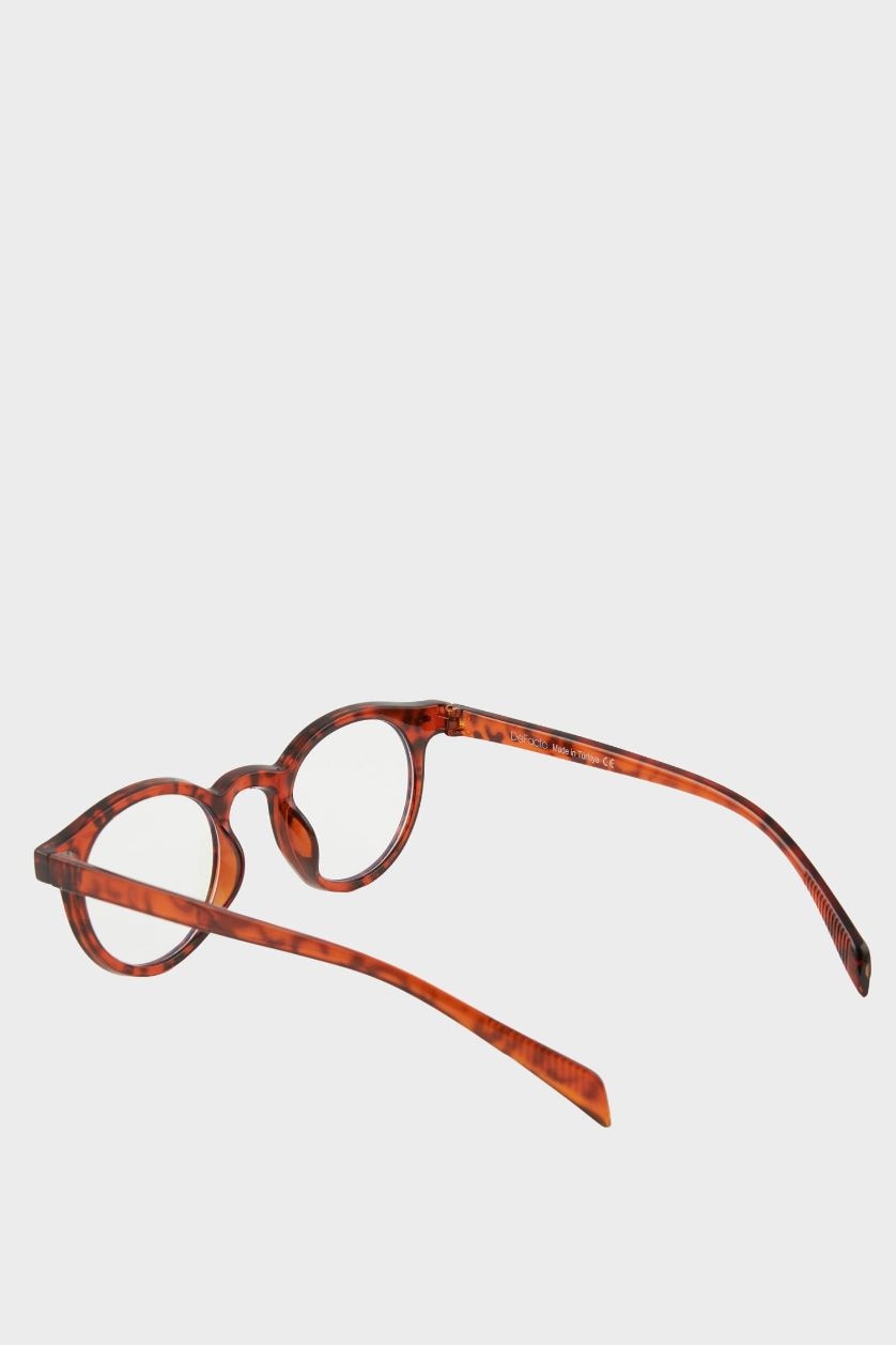 Kadın Kahve Kadın Mavi Cam Kahverengi Leopar Çerçeveli Gözlük