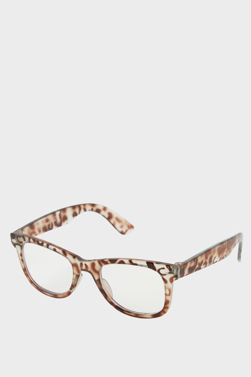 Kadın Karma Kadın Mavi Cam Bej Leopar Çerçeveli Gözlük