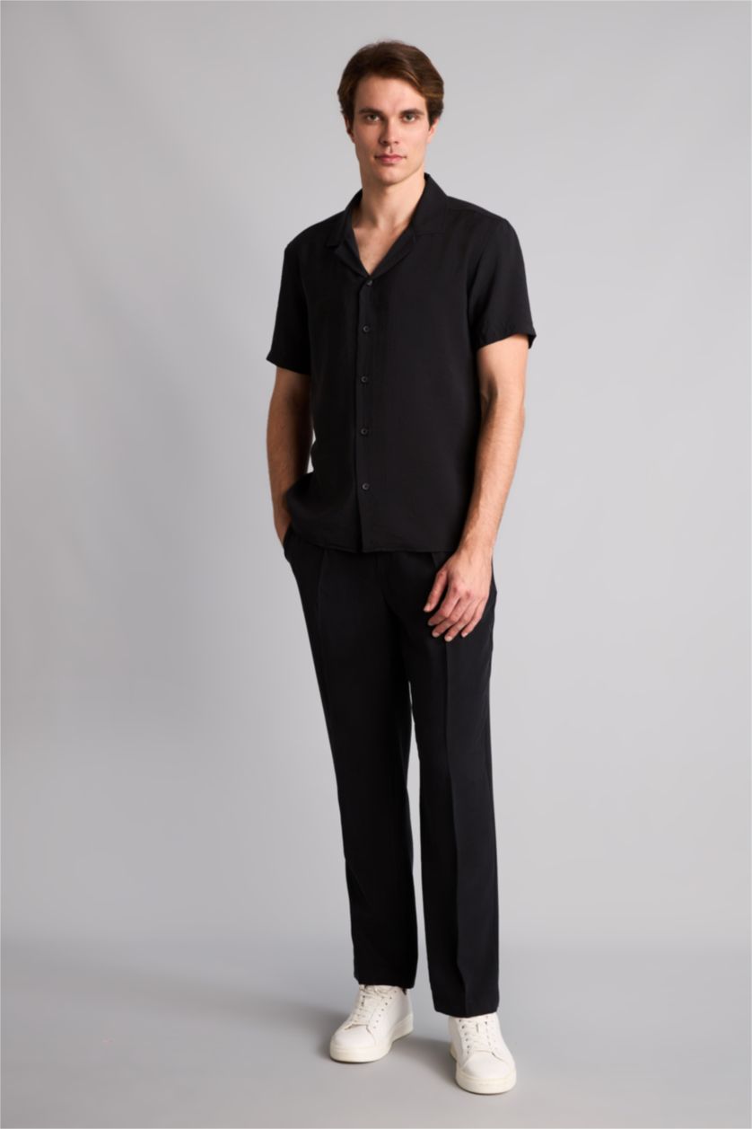 Men Black Baggy Fit Trousers