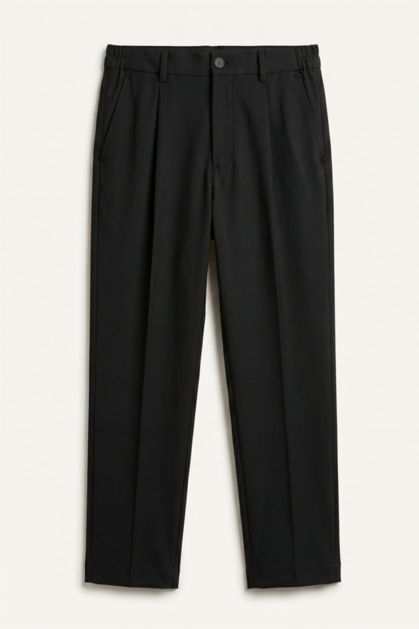 Men Black Baggy Fit Trousers