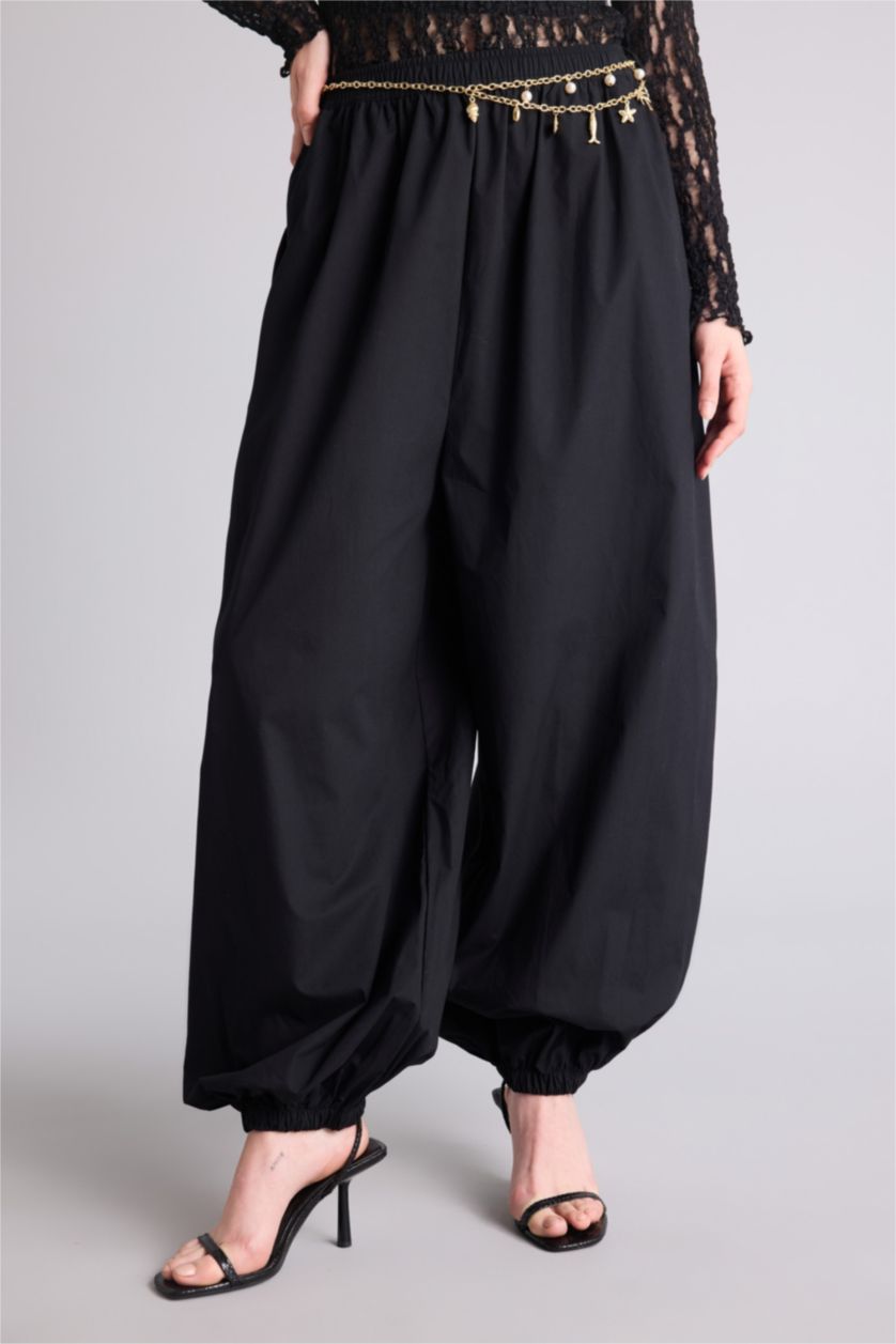 Әйелдерге қара Coool баллон поплин Шалбар