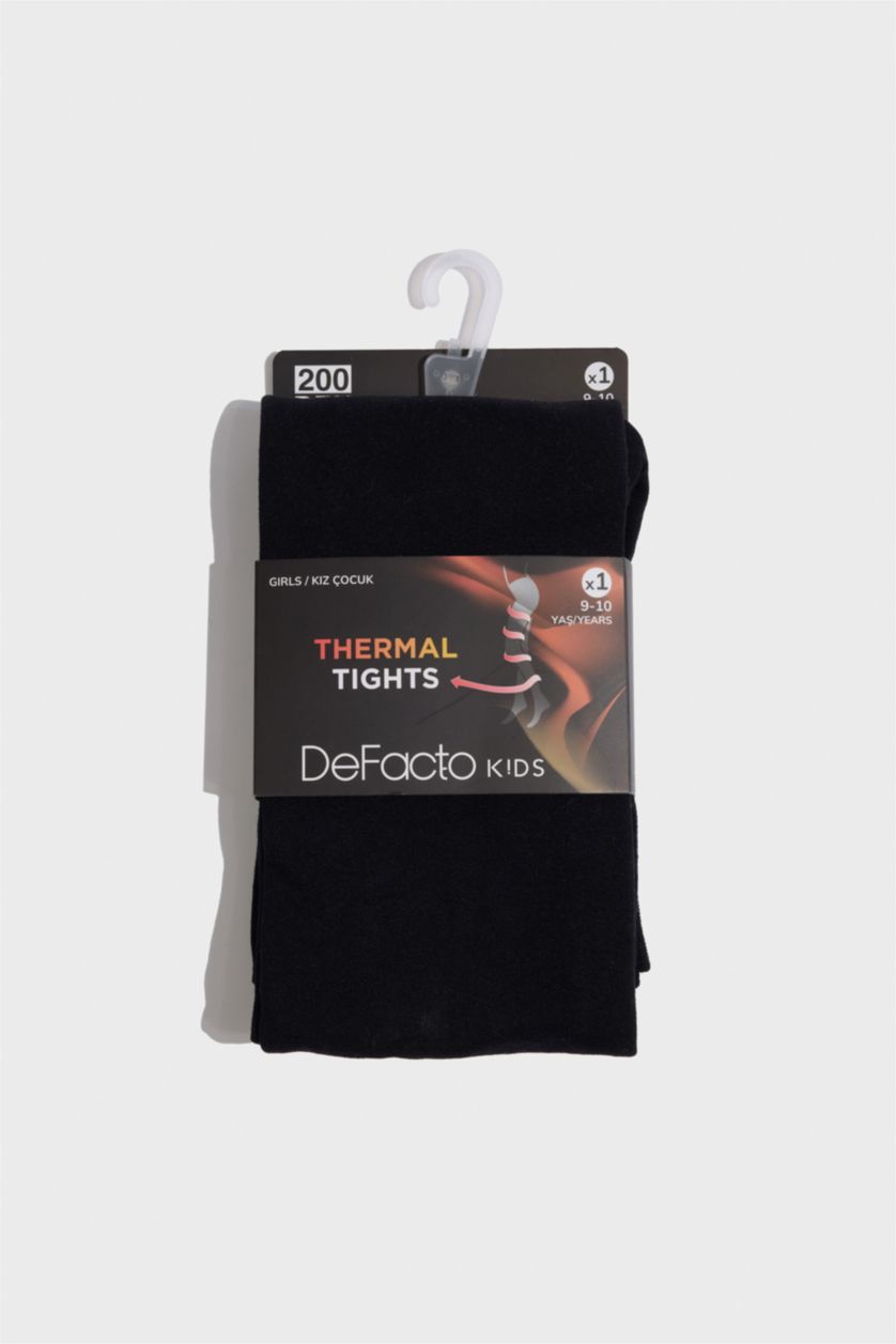 FILLES Noir Collant thermique pour fille