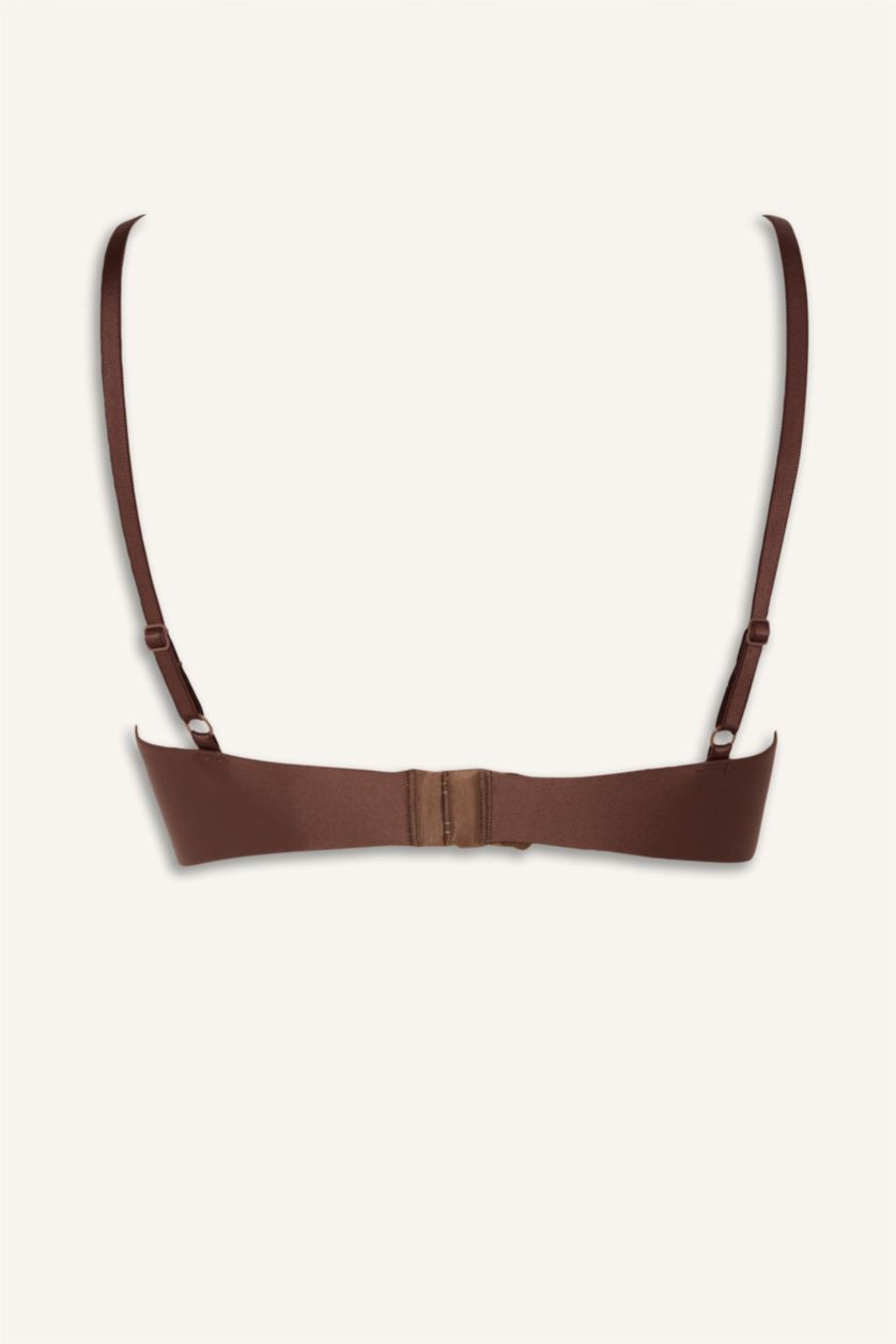 Woman Light Brown Micro Coated Padded Underwired T-Shirt Bra