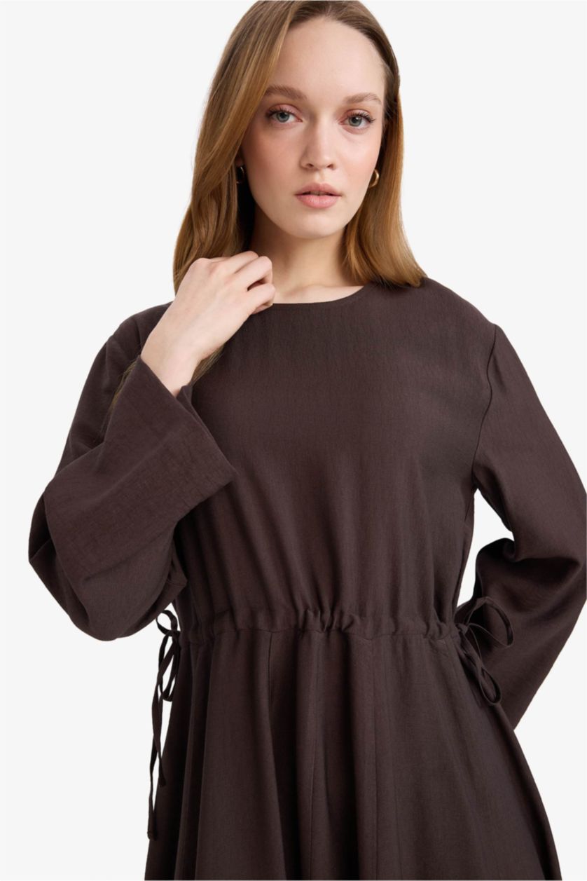 FEMME Marron Robe asymétrique