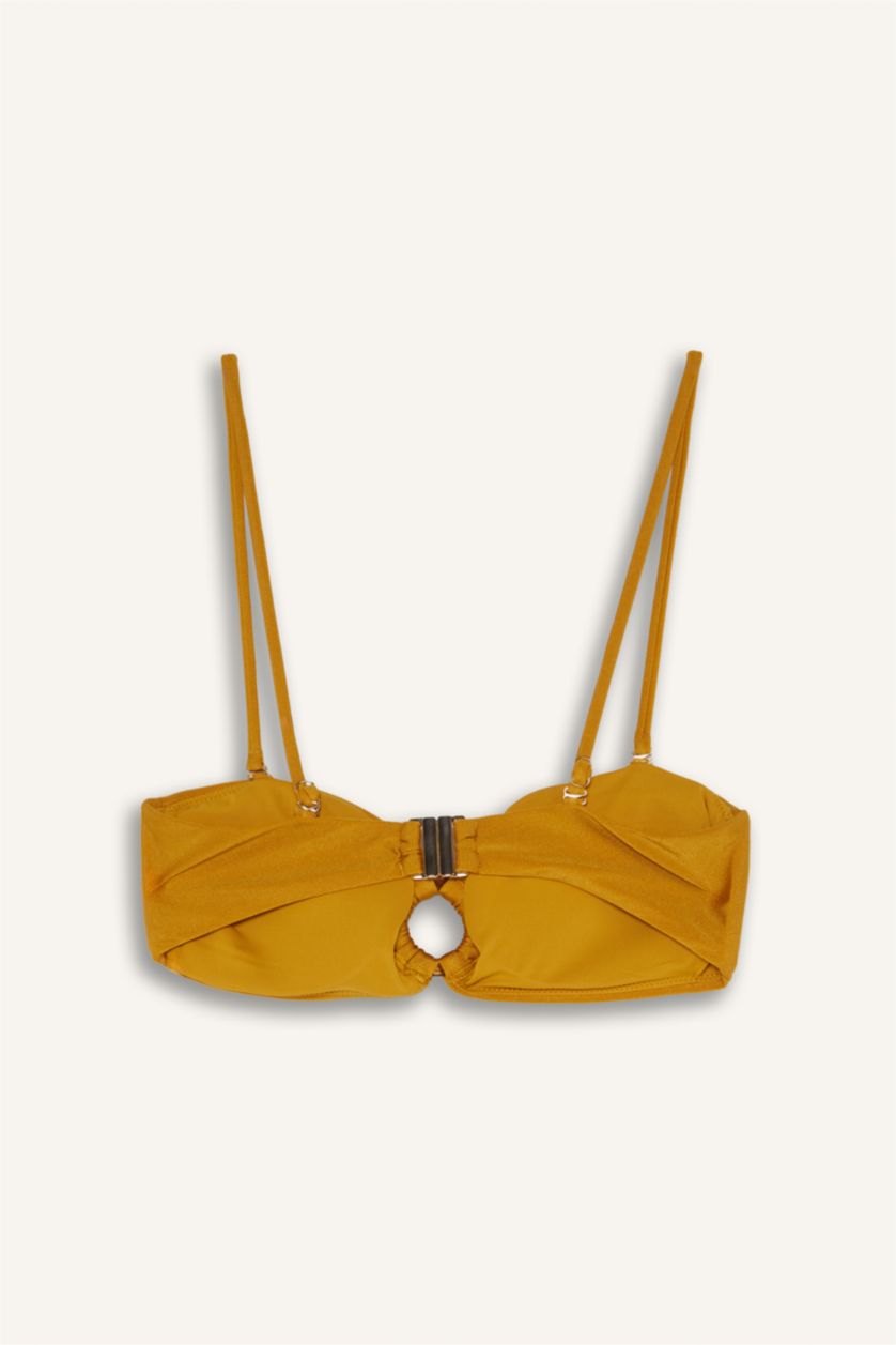 Kadın Sarı Regular Fit Bikini Üstü
