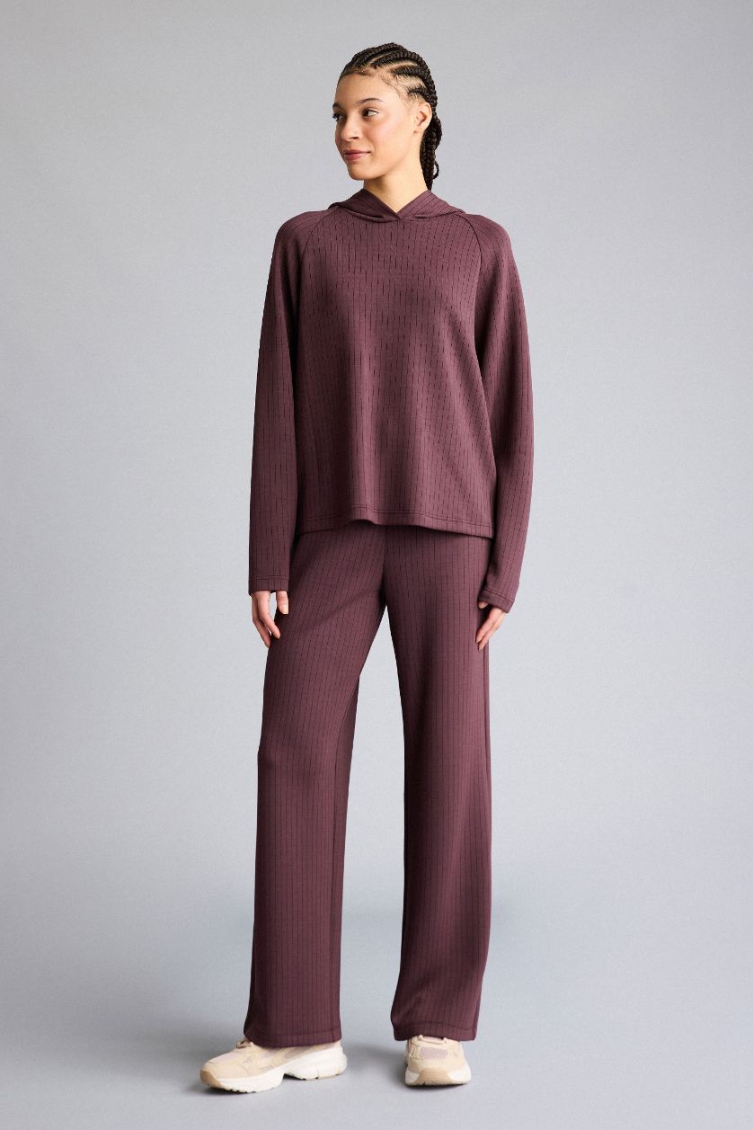 WOMAN Brown Standard Fit Hooded Modal Sports Sweatshirt