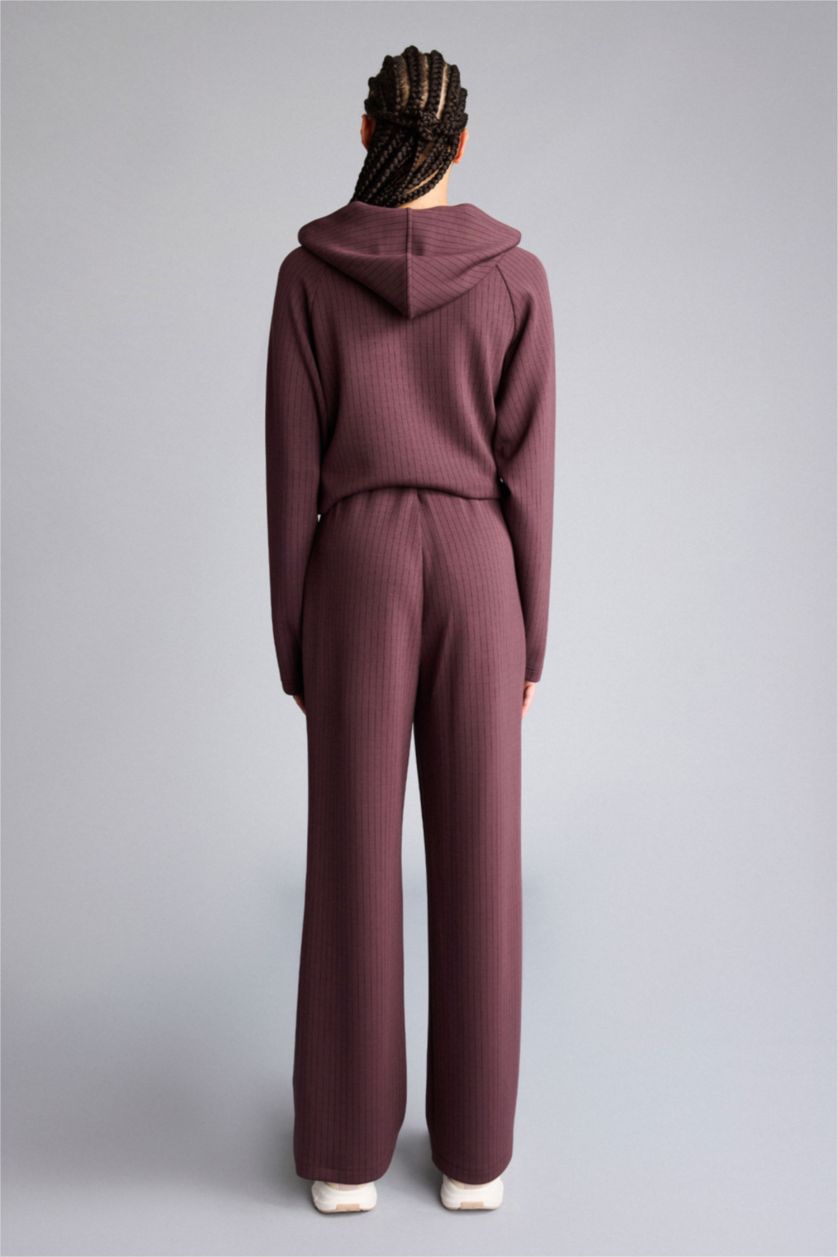 Женщины Коричневый Спортивные брюки Straight Fit стандартной длины с прямыми штанинами из модала