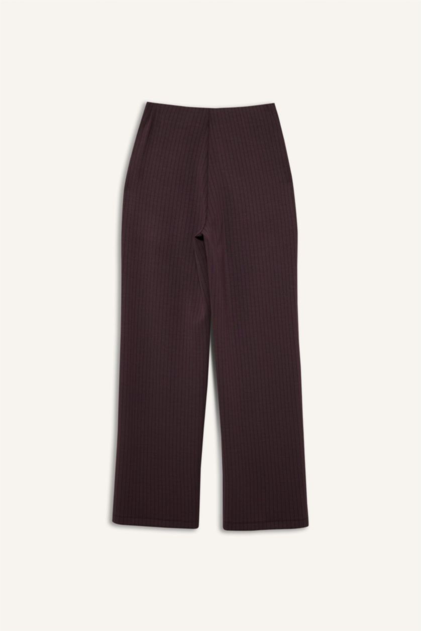 Женщины Коричневый Спортивные брюки Straight Fit стандартной длины с прямыми штанинами из модала