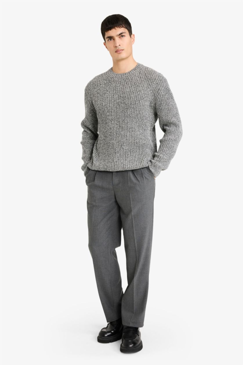 رجالي ميلانج رمادي بنطلون برجل عادي