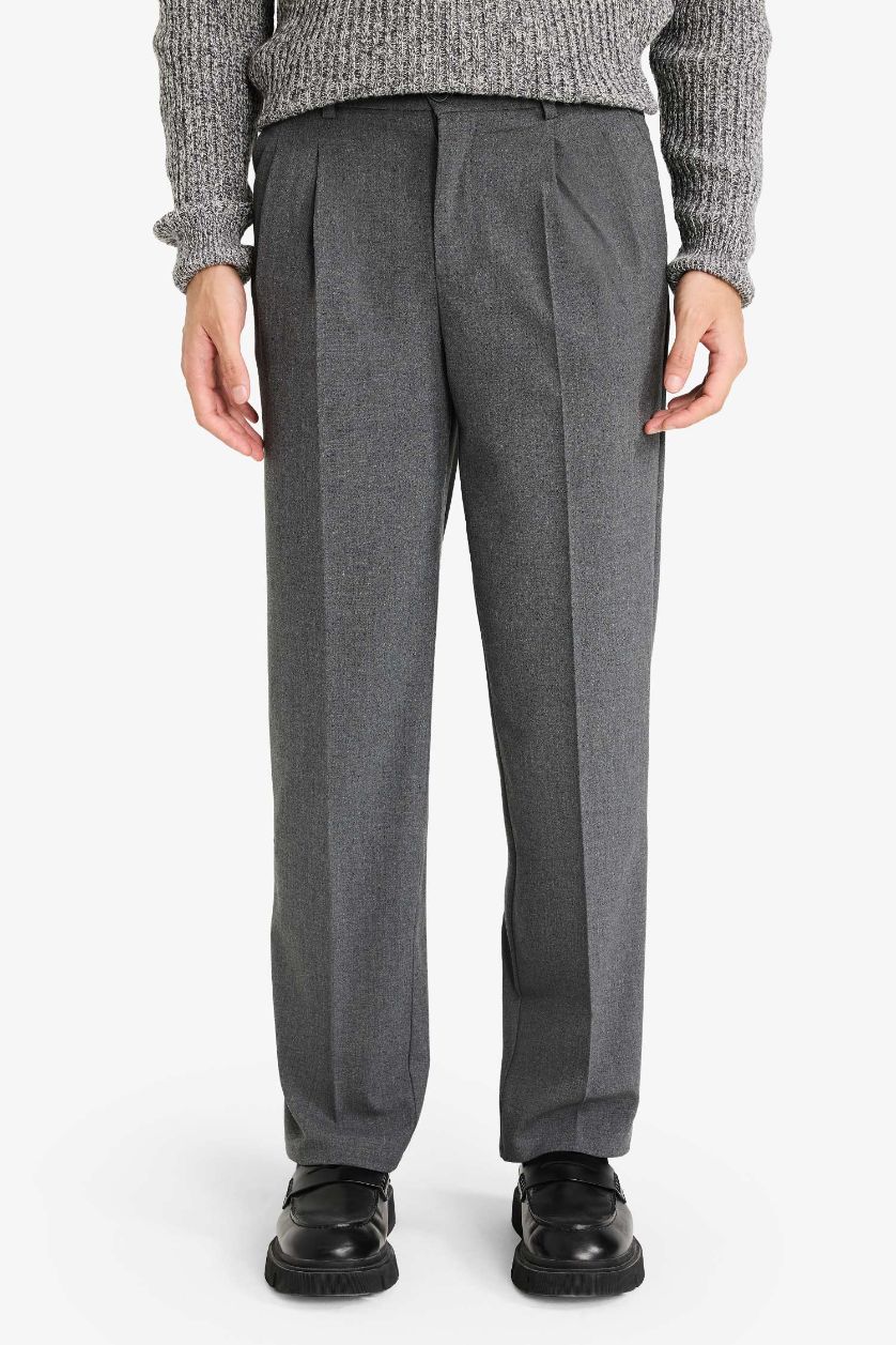 رجالي ميلانج رمادي بنطلون برجل عادي