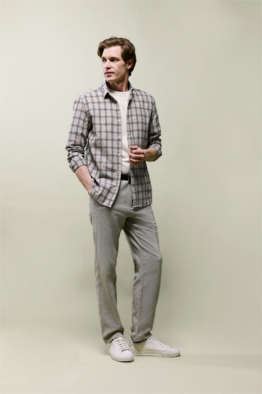 Erkek Mint Regular Fıt Flanel