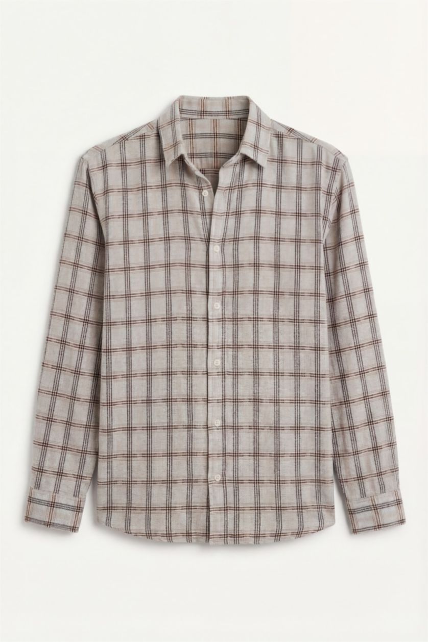 Men Mint Regular Fit Long-sleeve flannel Shirt