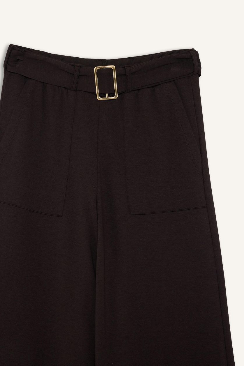 Kadın Kahve Wıde Leg Pantolon