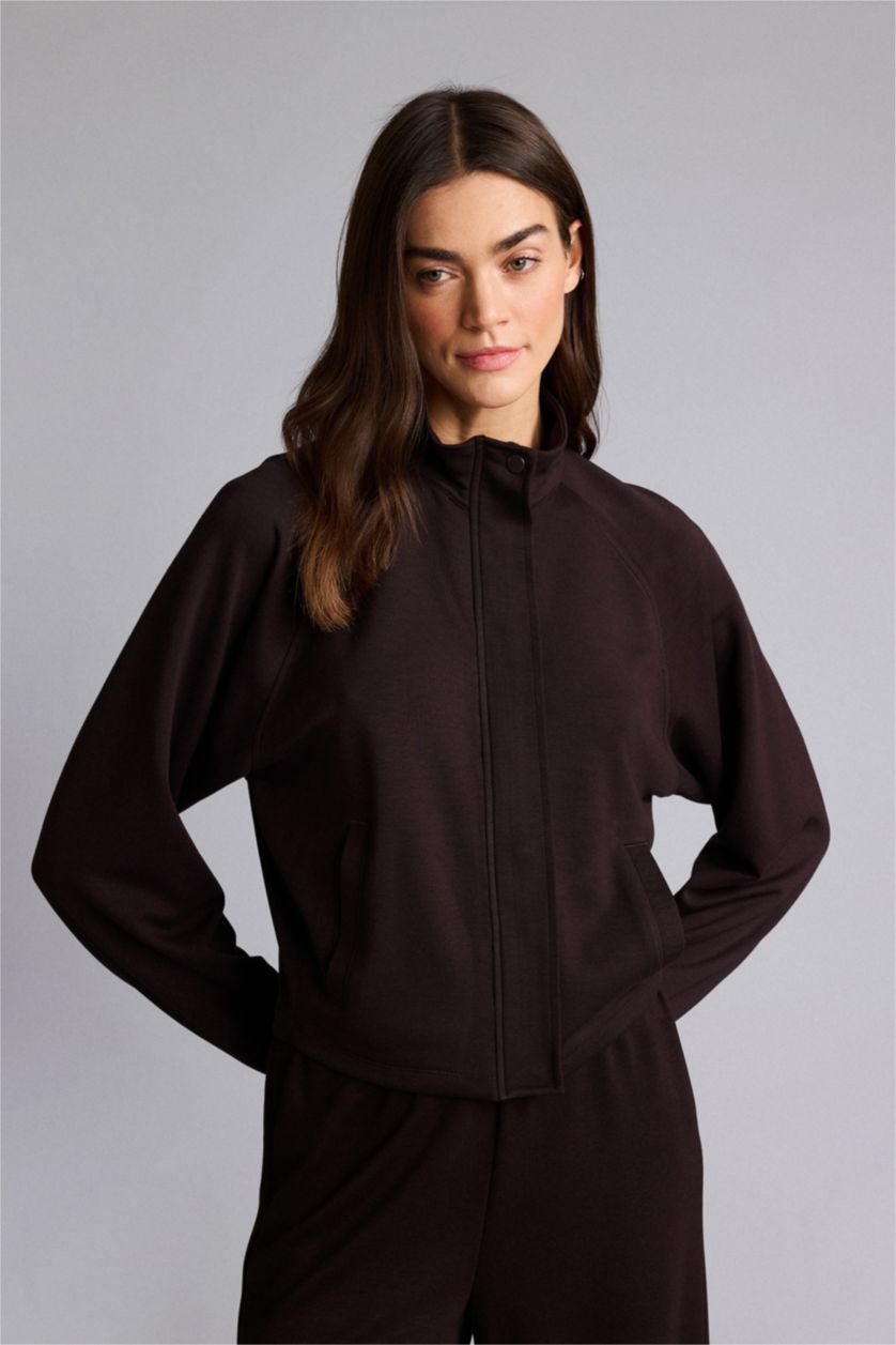 WOMAN Brown Relax Fit Cardigan