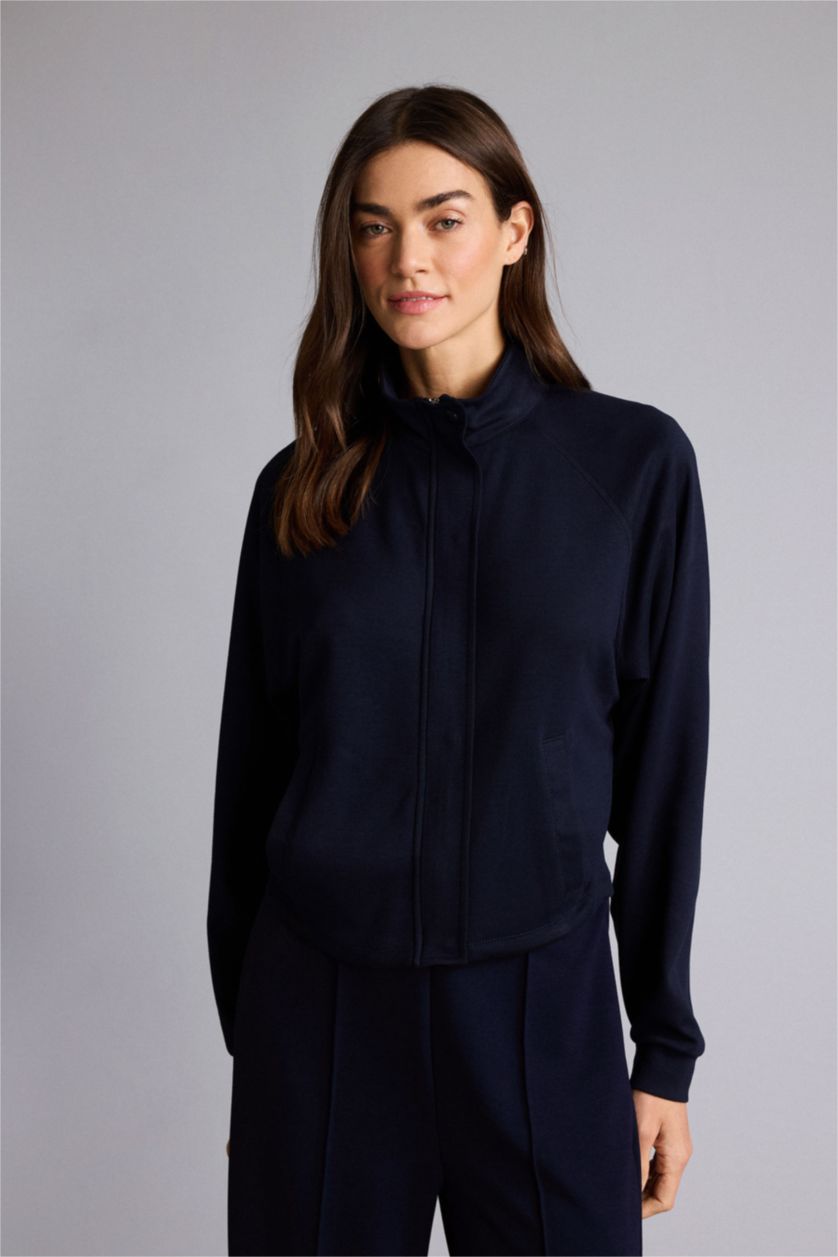 WOMAN NAVY Relax Fit Cardigan