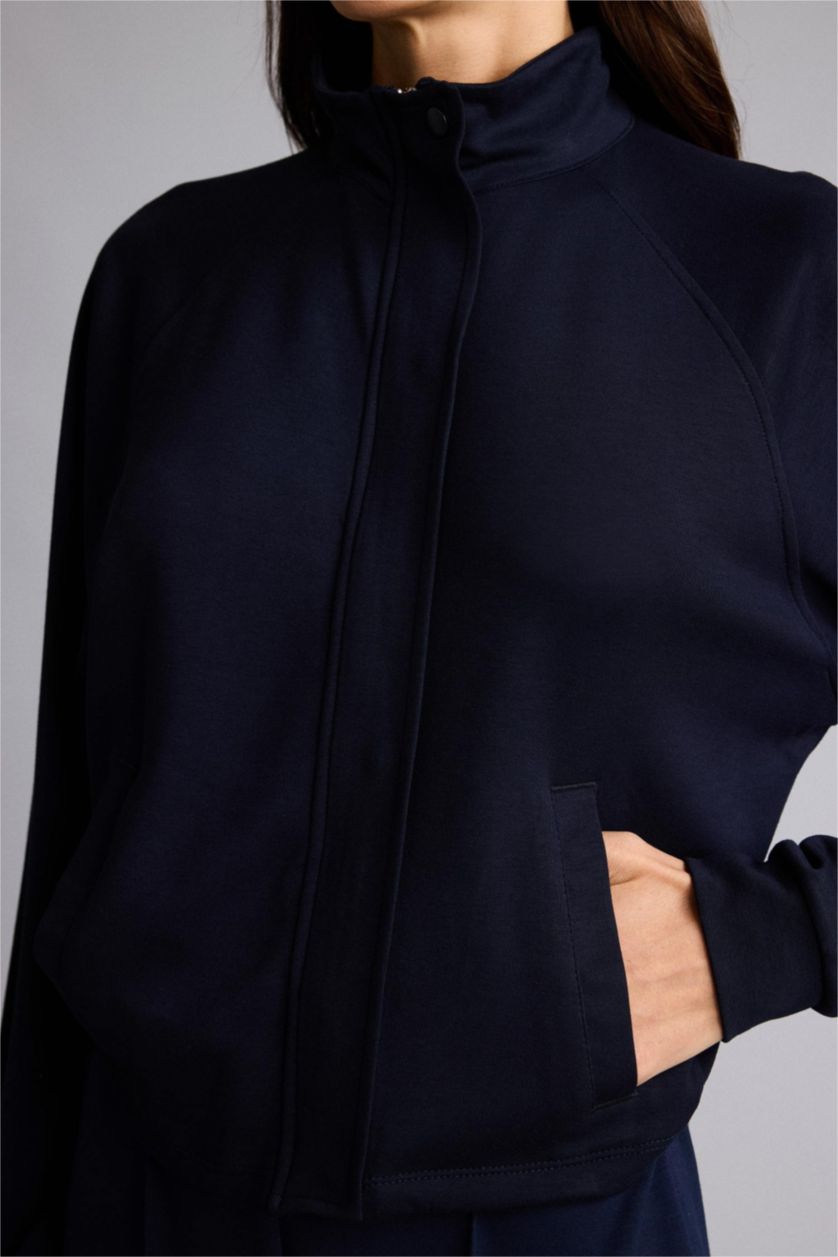 WOMAN NAVY Relax Fit Cardigan