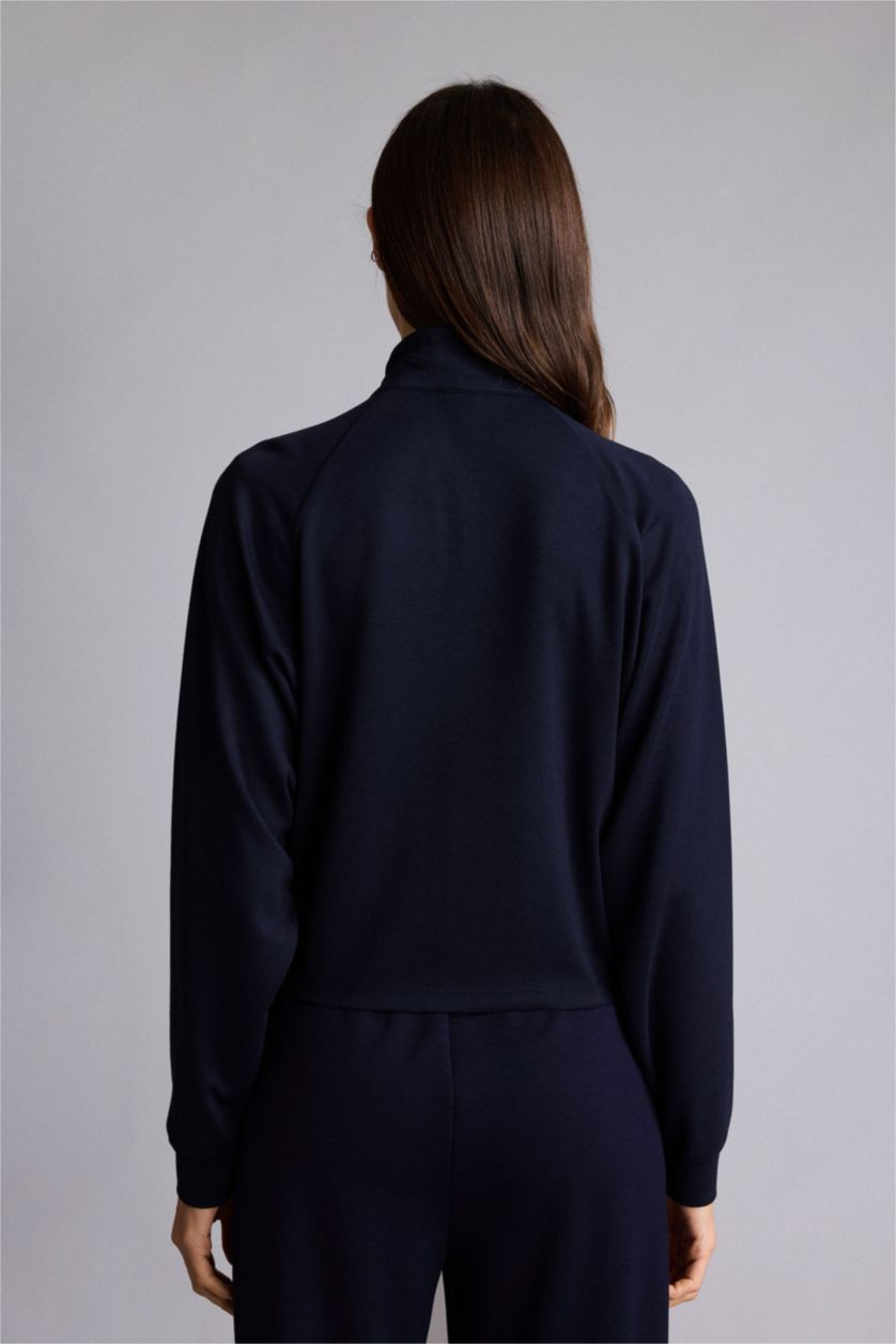 WOMAN NAVY Relax Fit Cardigan