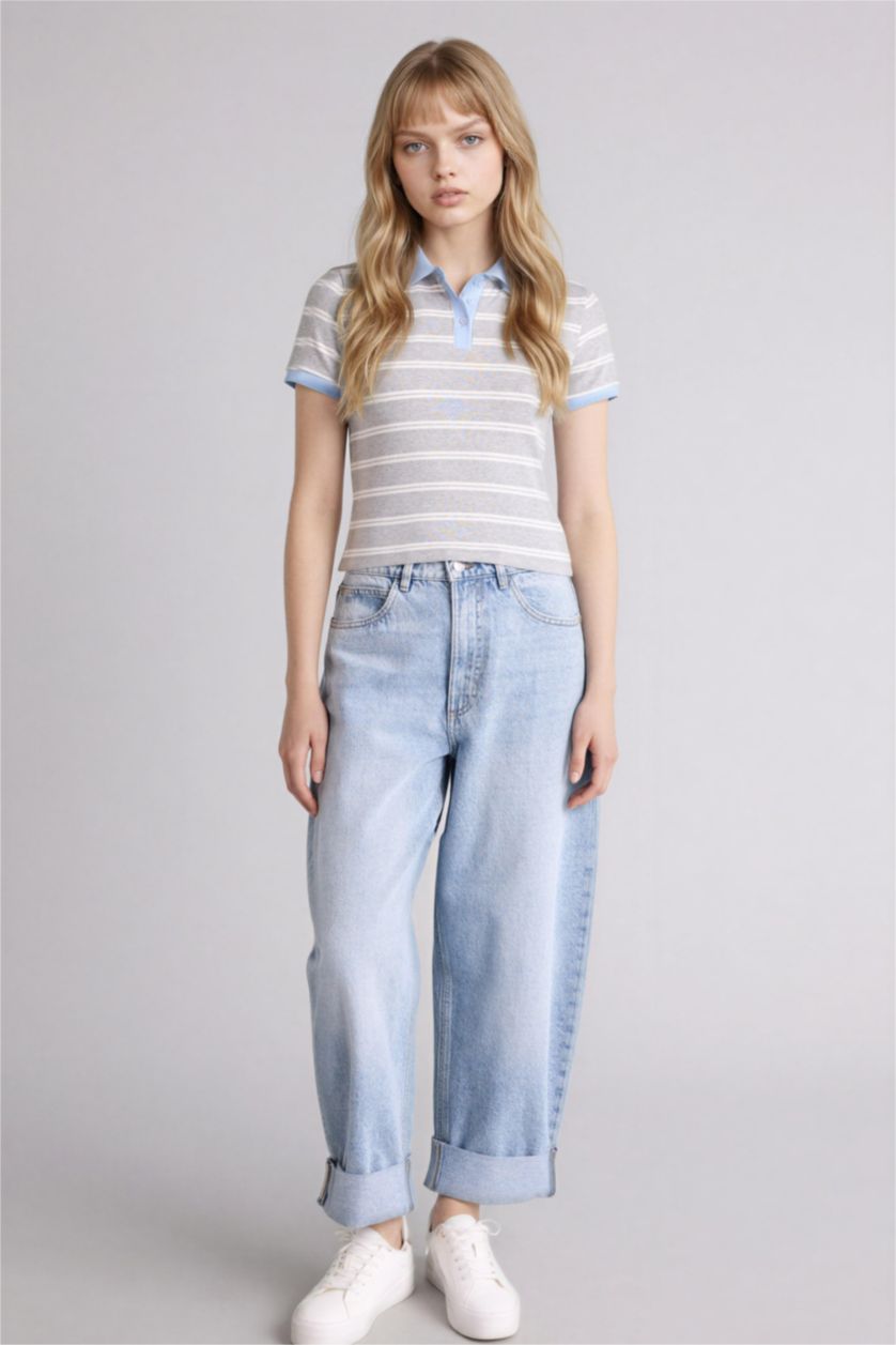 Әйелдерге Сұр Меланж Woman Short Sleeve T-Shirt