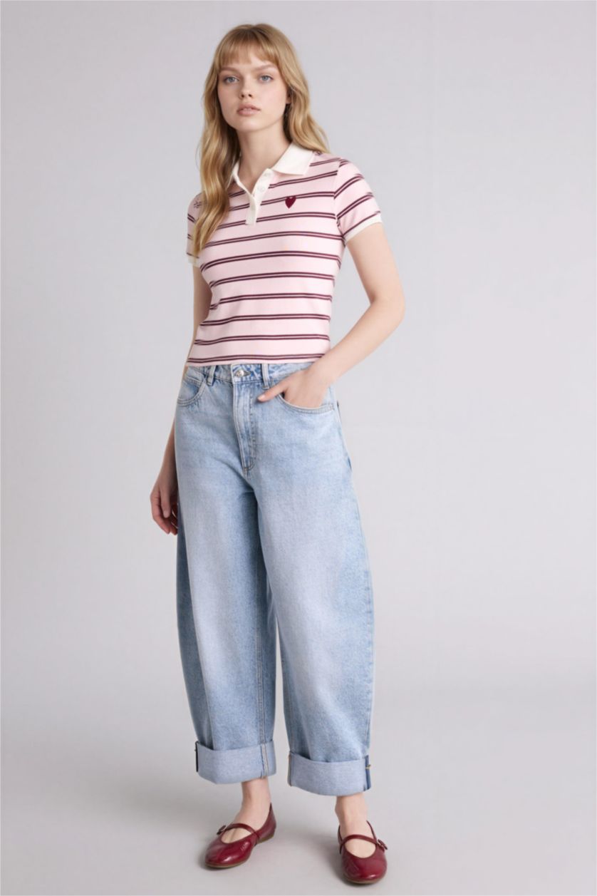 Әйелдерге Ашық Қызғылт Woman Short Sleeve T-Shirt