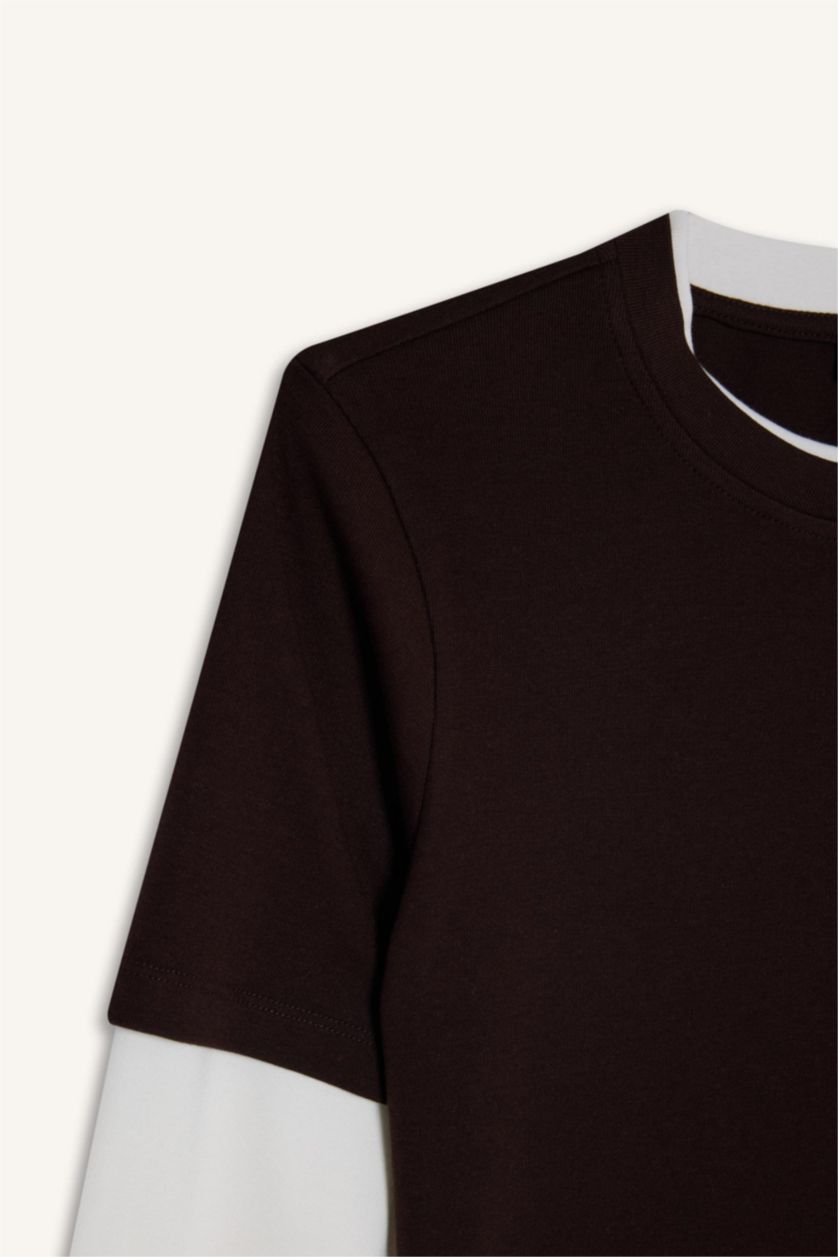 Woman Brown Woman Long Sleeve T-Shirt