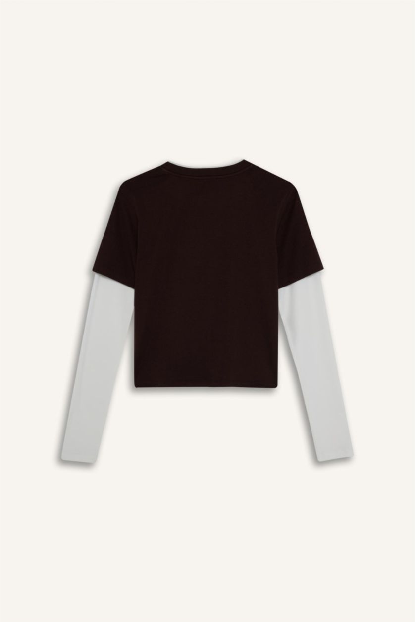 Woman Brown Woman Long Sleeve T-Shirt