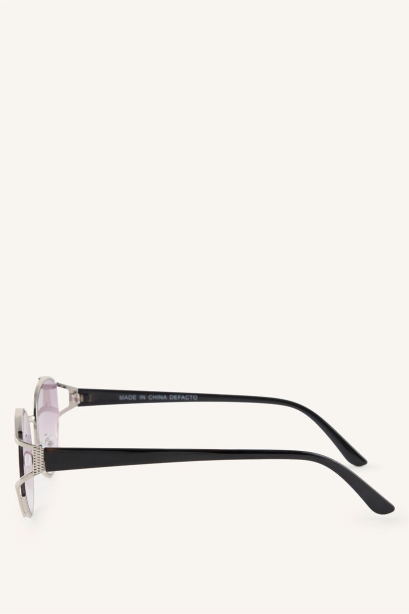 WOMAN Lilac Woman Oval Metal Sunglasses