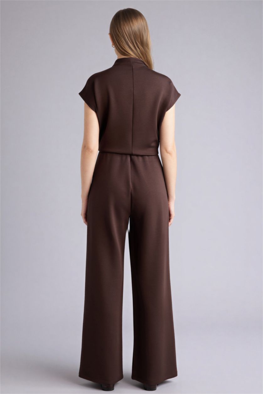 WOMAN Brown Wide Leg Modal Trousers