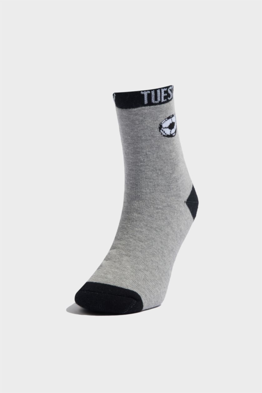 Erkek Çocuk - Genç Erkek Karma Baskılı 5'li Pamuklu Havlu Çorap Erkek Çocuk