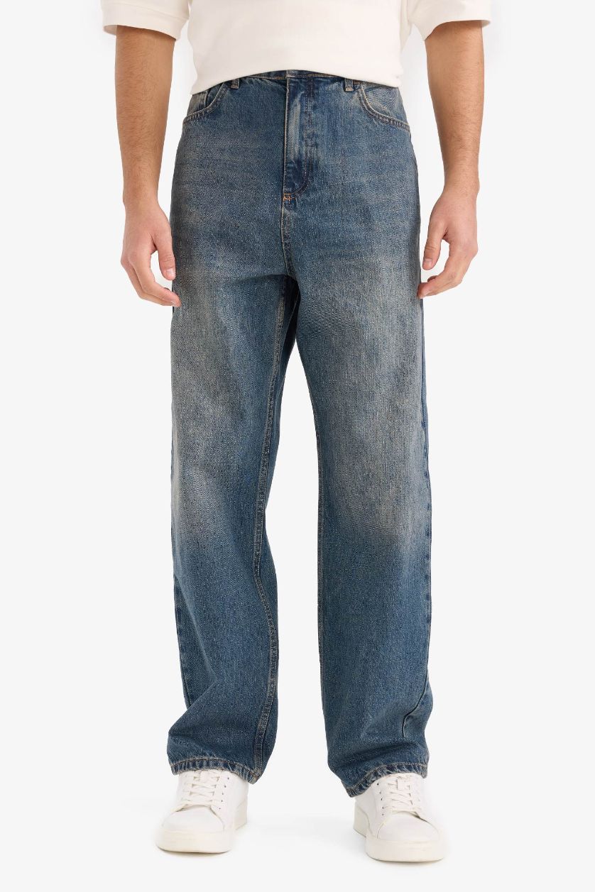 رجالي أزرق بنطلون باجي فيت