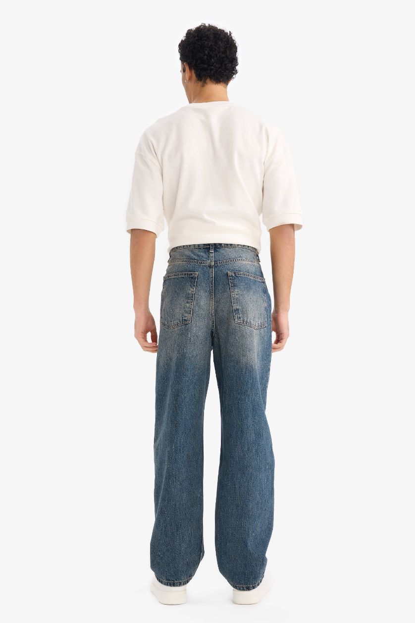 رجالي أزرق بنطلون باجي فيت