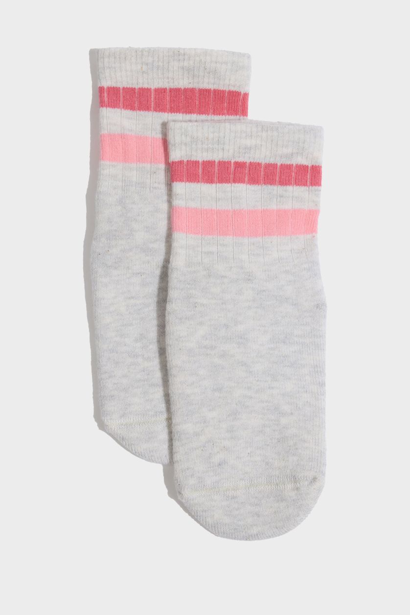 Kız Bebek Karma Dikişsiz 3'lü Pamuklu Havlu Çorap Kız Bebek