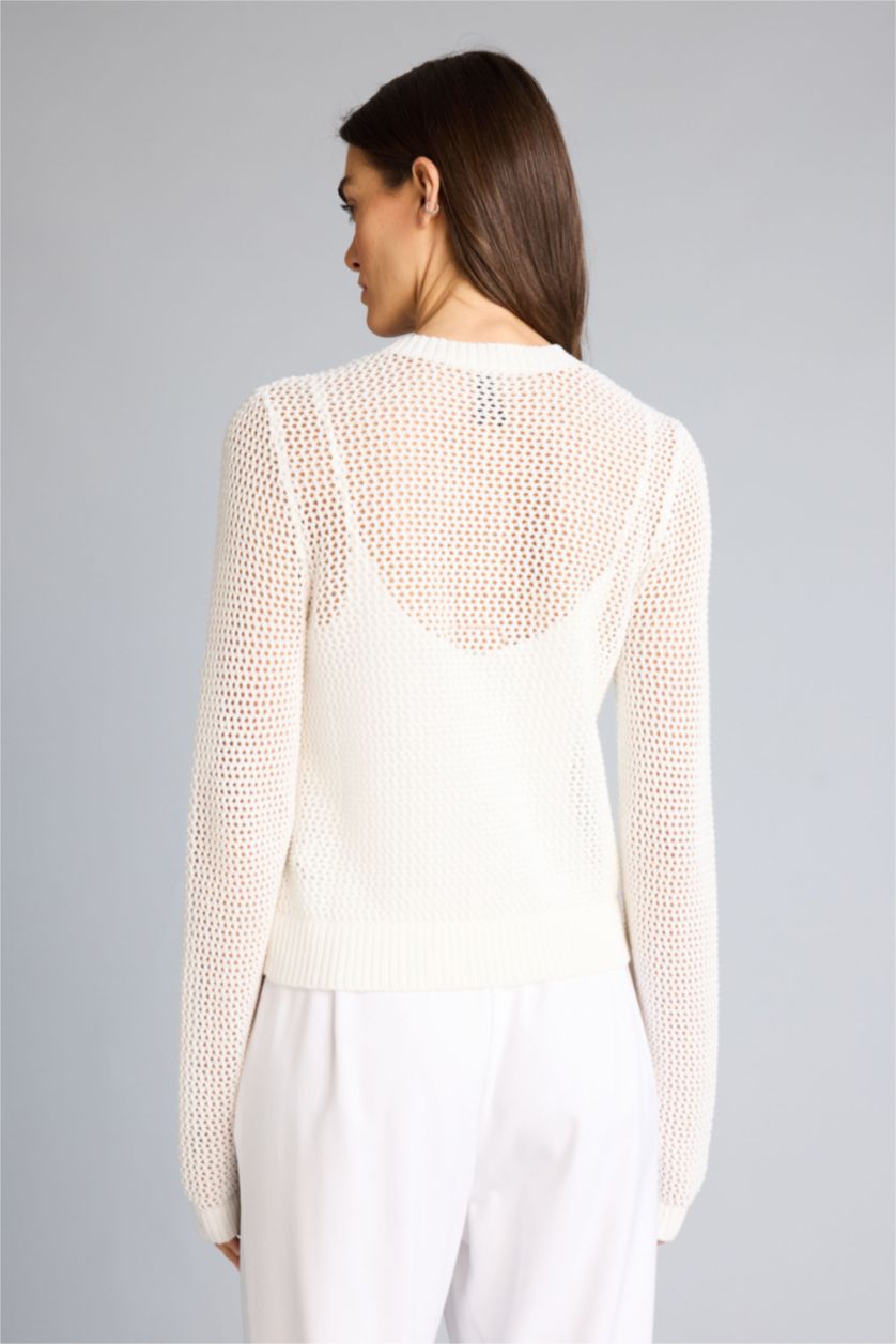 Женщины Бежевый Кардиган стандартного кроя для женщин