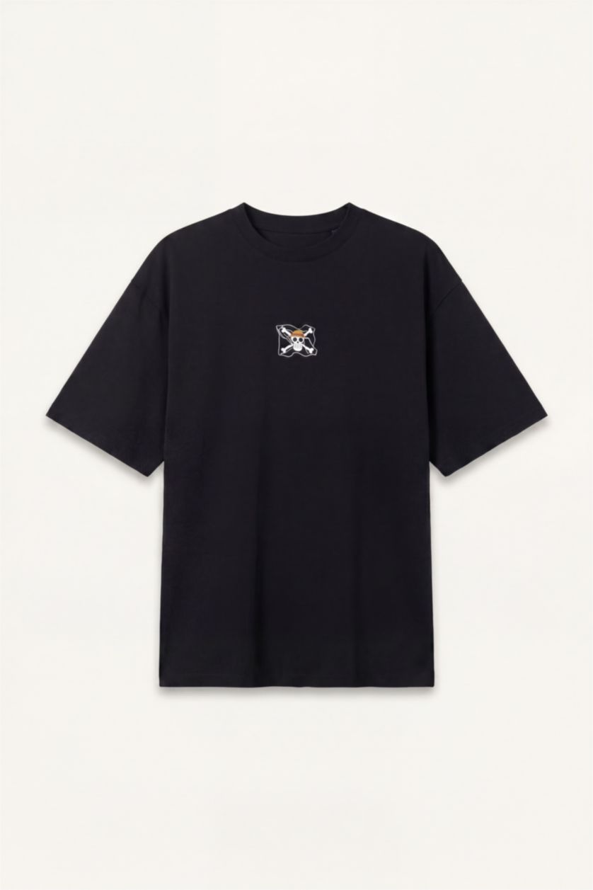 Men Black Boxy Fit Short Sleeve T-Shirt