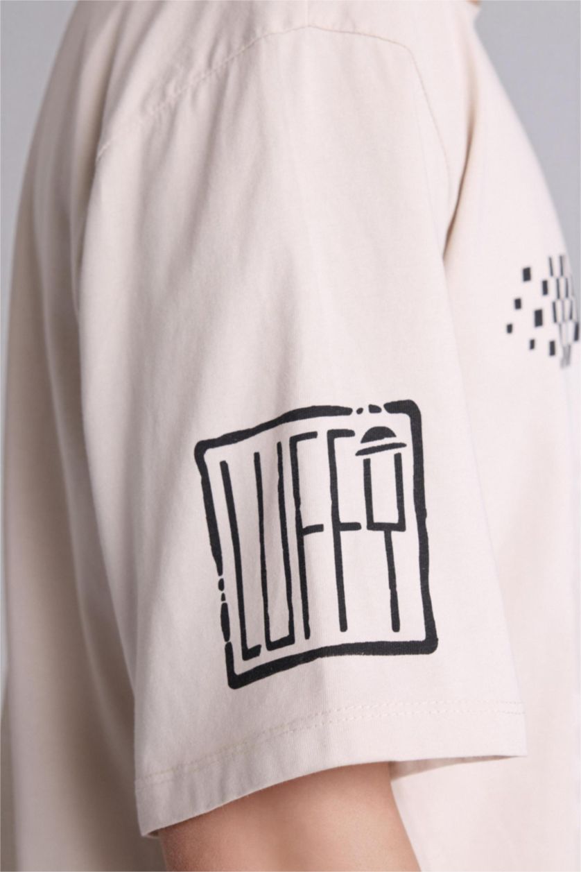 Erkek Taş Boxy Fıt Kısa Kollu Tişört