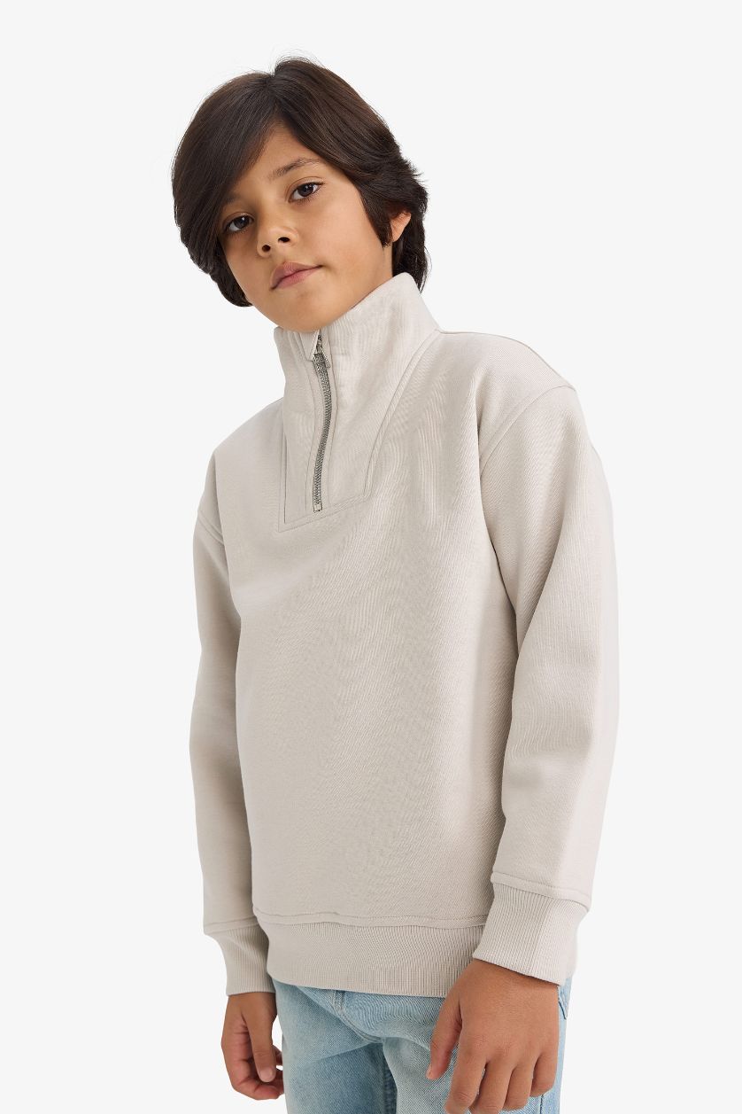 BOYS & TEENS Beige New Regular Fit Sweatshirt