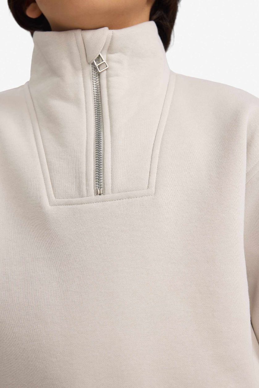 BOYS & TEENS Beige New Regular Fit Sweatshirt