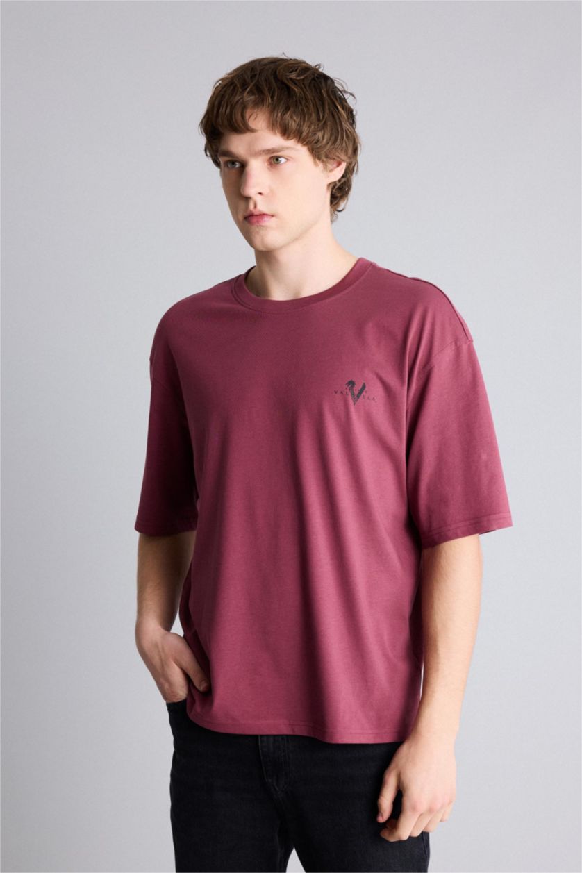 Ерлер Ашық Бордо Man Short Sleeve T-Shirt