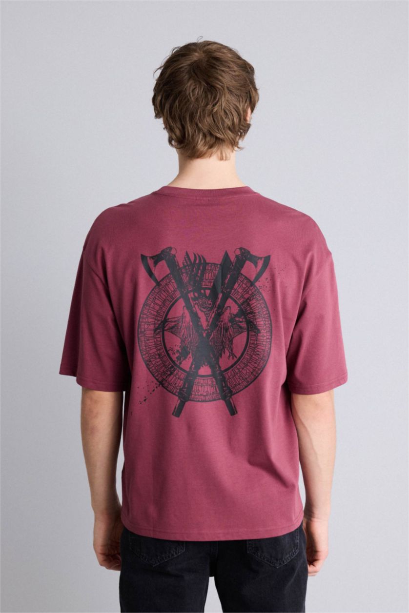 Ерлер Ашық Бордо Man Short Sleeve T-Shirt