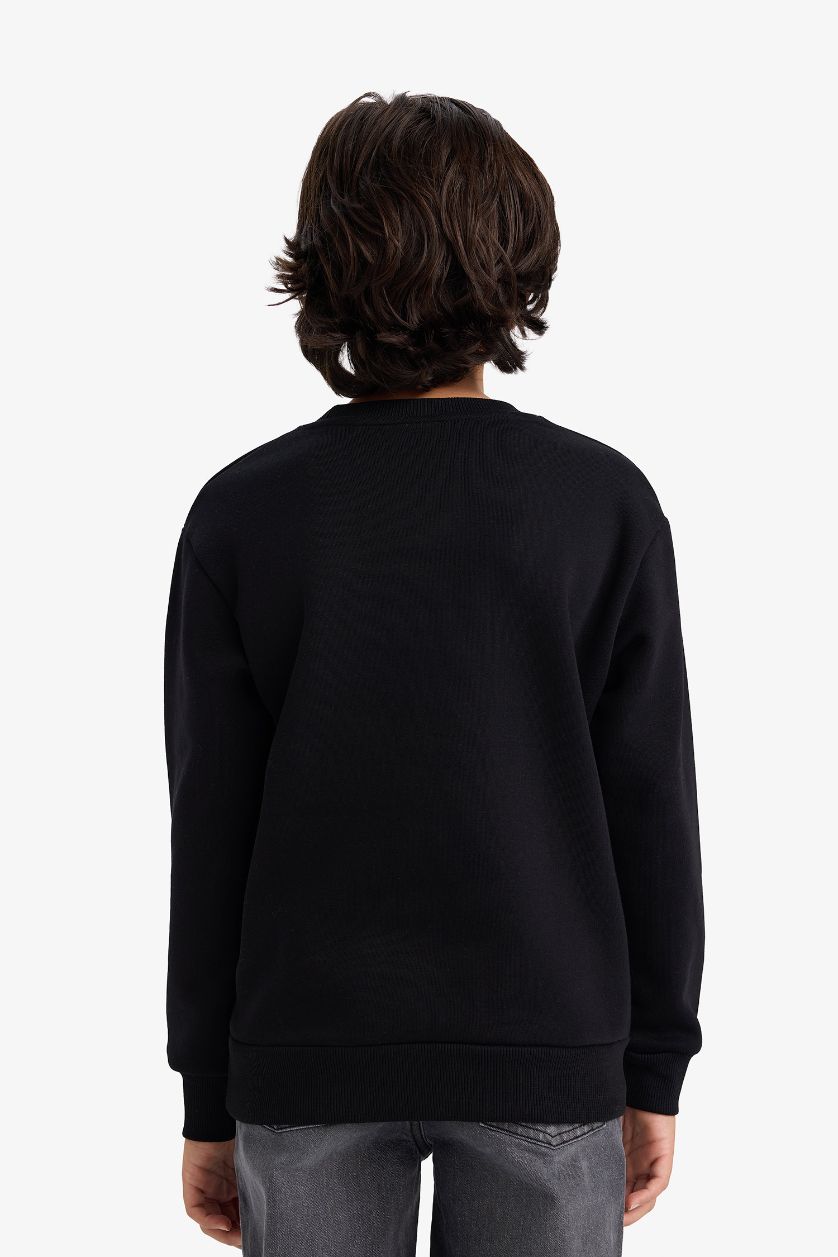 أولادي أسود سويت شيرت اولادي قصة عادية وبطانة ناعمة